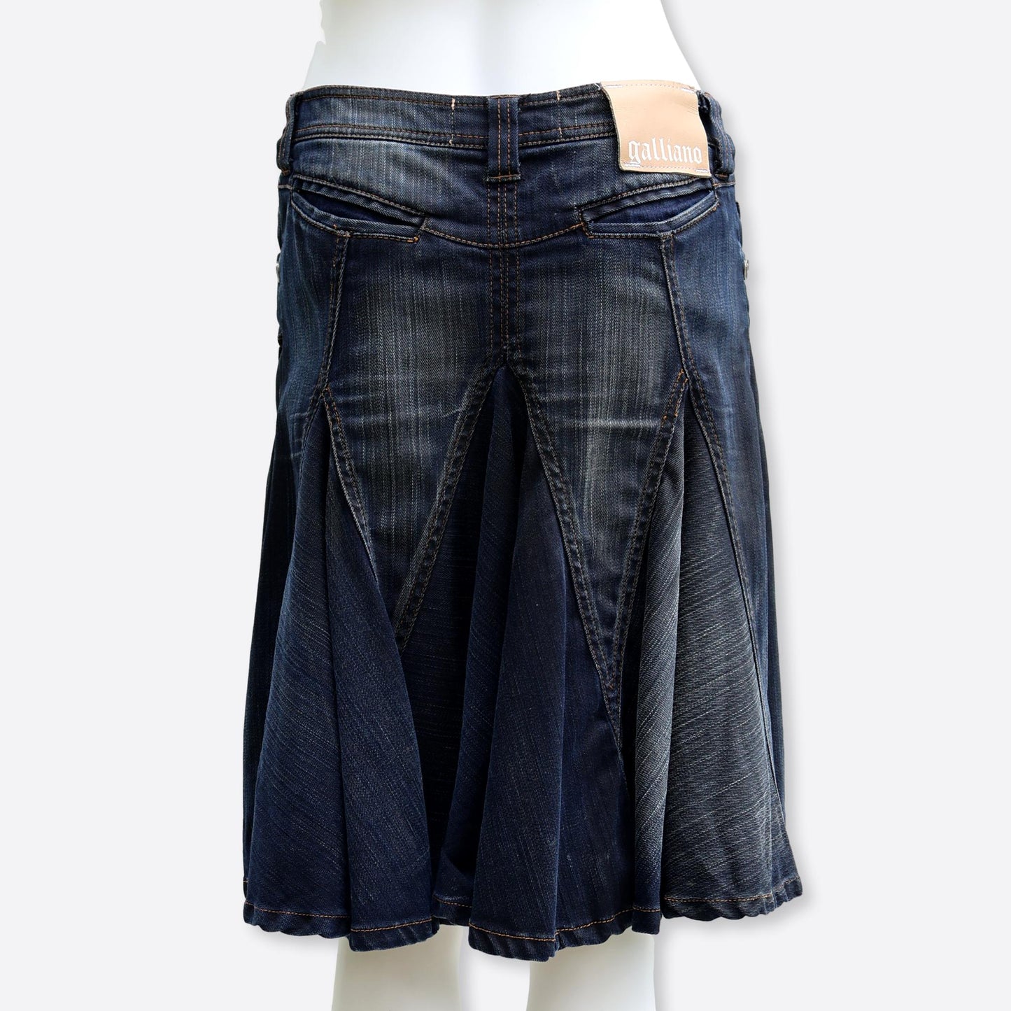 galliano denim skirt