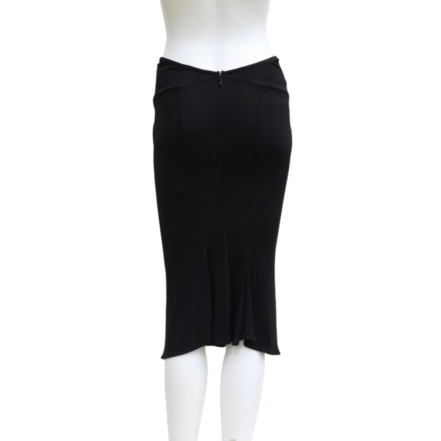 Gianni Versace couture black fishtail skirt vintage 90s
