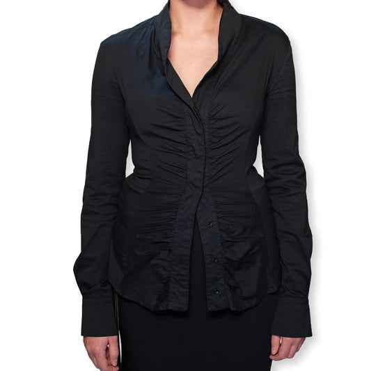 Flavio Castellani fitted Black Button Up Shirt