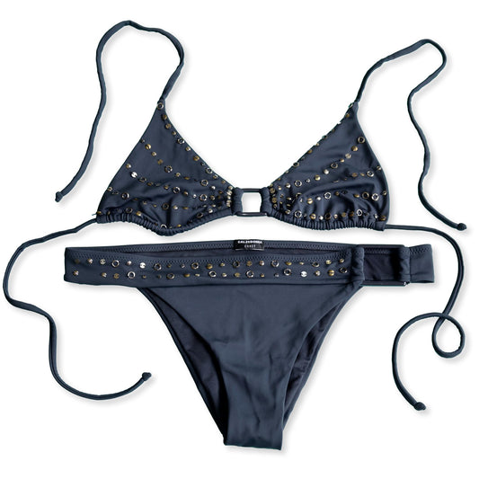 Calzedonia, Embellished charcoal bikini, s/m