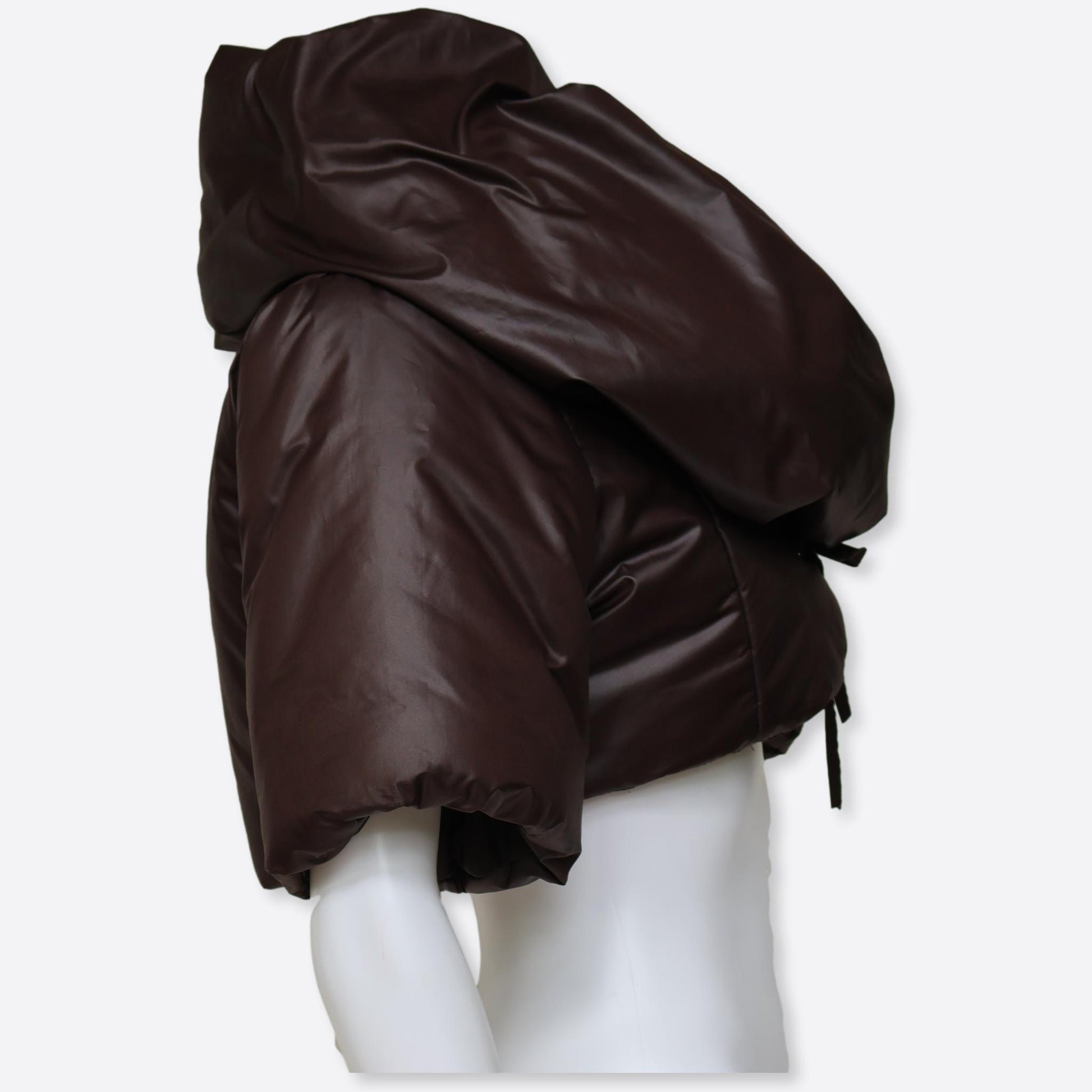 brown bolero puffer jacket