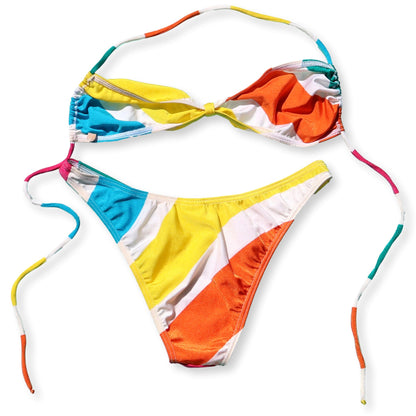 Vintage colour block bikini, s/m